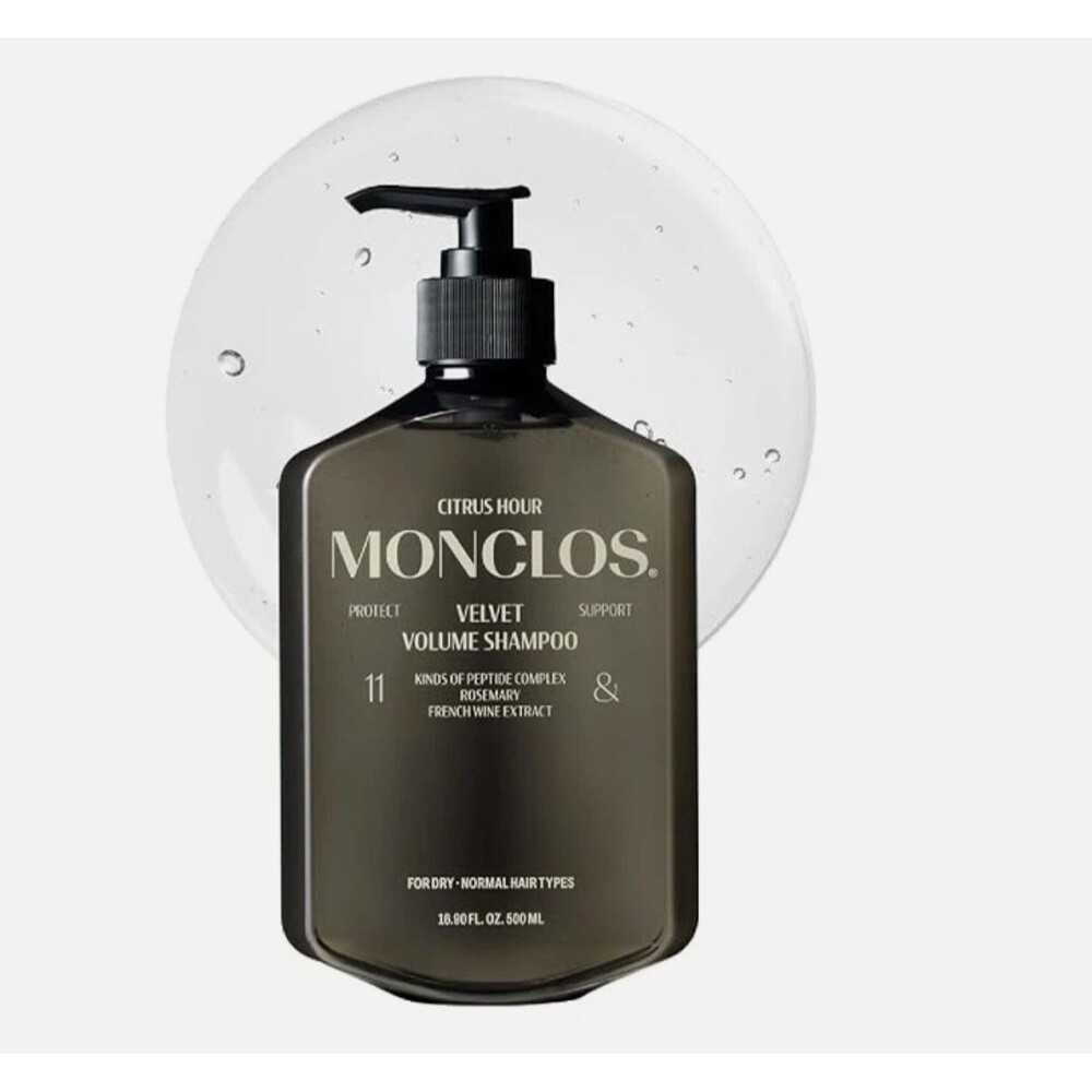 MONCLOS Velvet Volume Shampoo Citrus Hour 16.9 oz 500ml NEW NIB EXP 04/2028